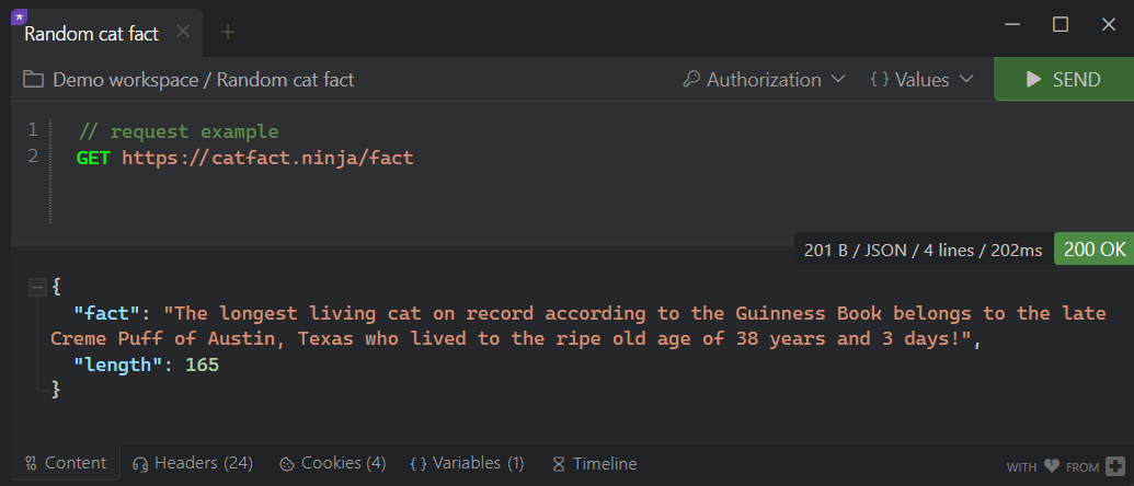 Structured Response Example